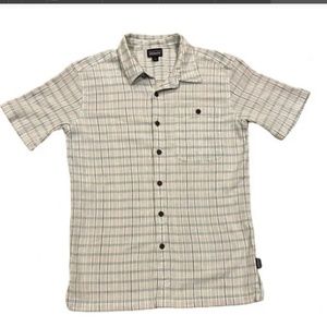 Patagonia Plaid Short Sleeve Button Down Shirt, Size S, Seersucker